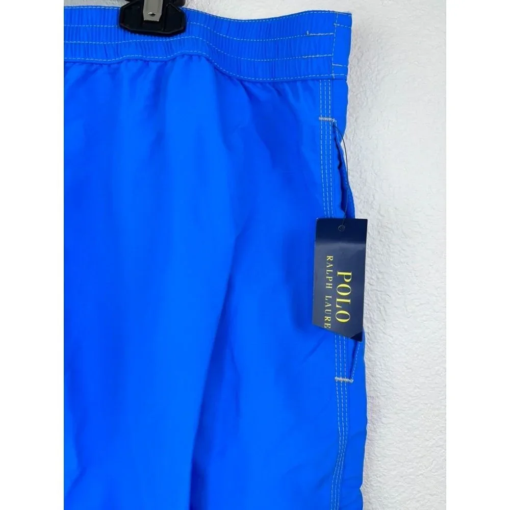 Polo Ralph Lauren men's 2XB classic jewel blue orange mesh lined swim trunks NWT